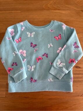 Garanimals Light Blue Butterfly Crewneck Sweatshirt Size 18M